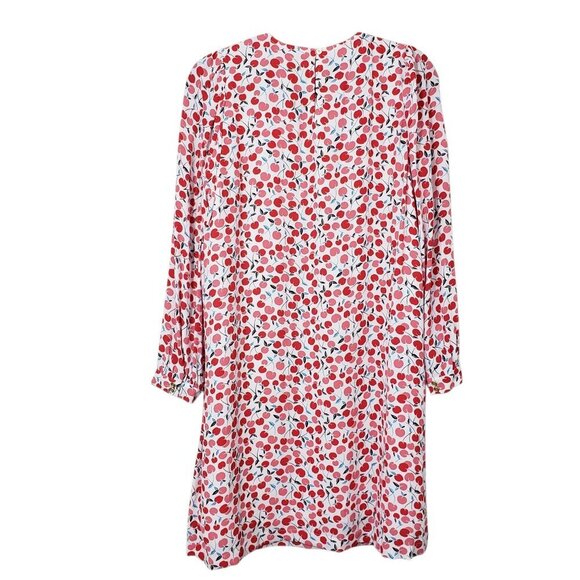 Loft Petite Cherry Balloon Sleeve Swing Dress - Picture 3 of 13